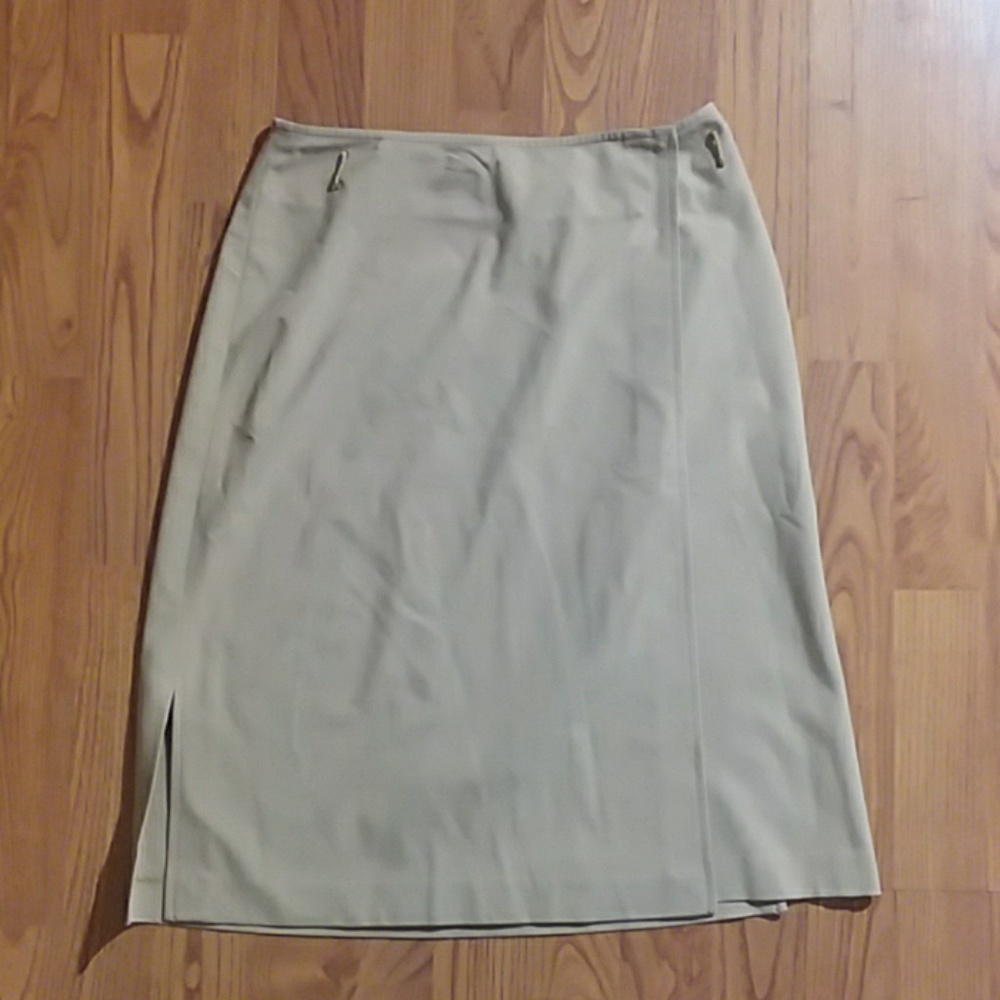 Wrap around khaki skirt
